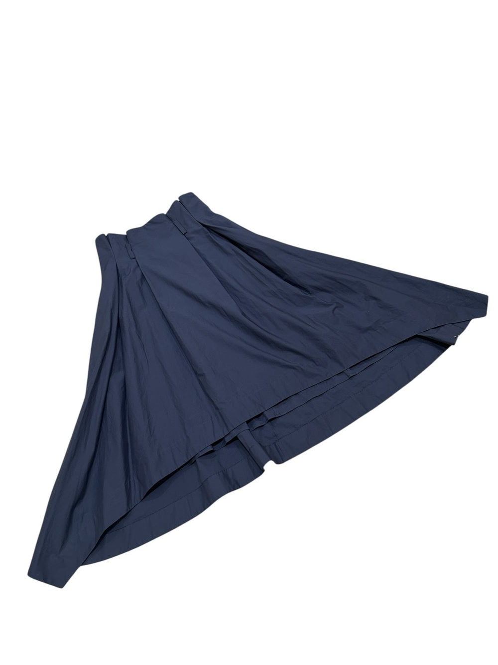 NWT COS Slate Blue handkerchief Asymmetrical hem high Waist poplin Skirt size 6 - Picture 5 of 9